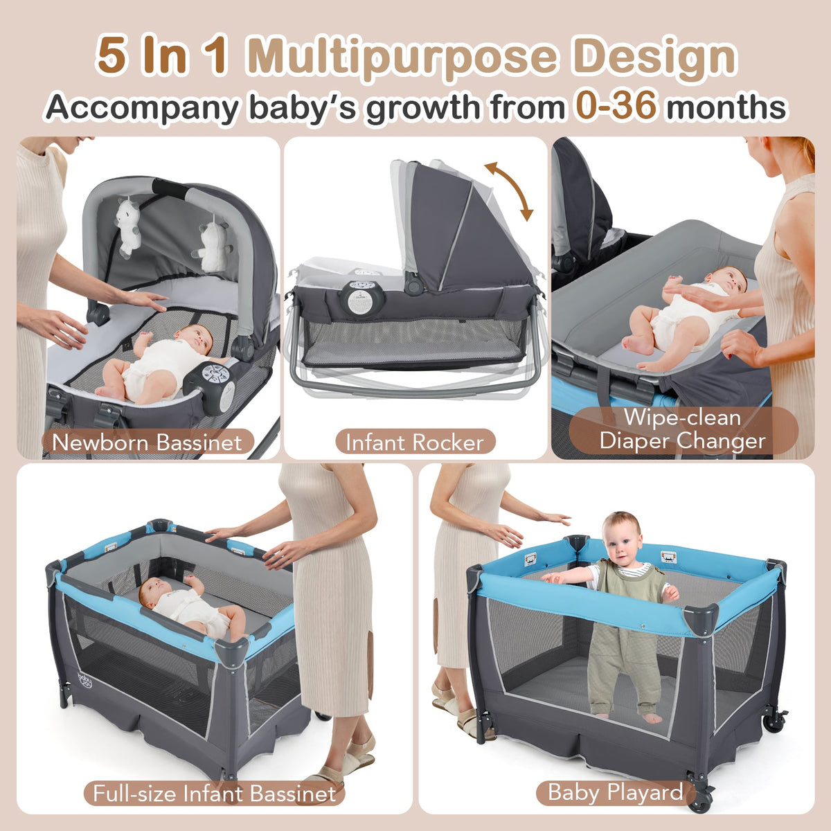 4-in-1 Convertible Portable Baby Play, photo 6 of 10