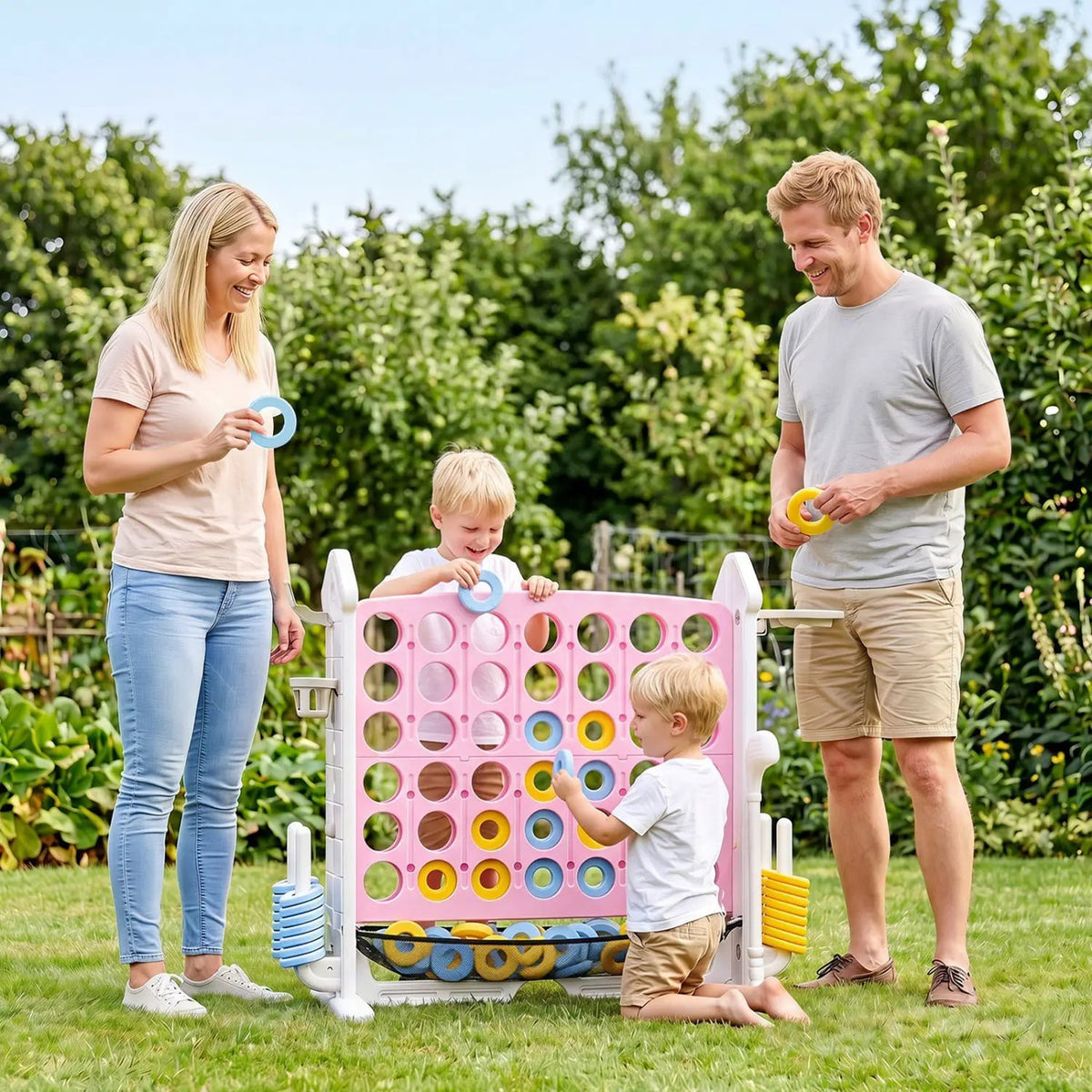4-in-1 Adjustable Height Connect Game with Carry Bag, photo 17 of 24