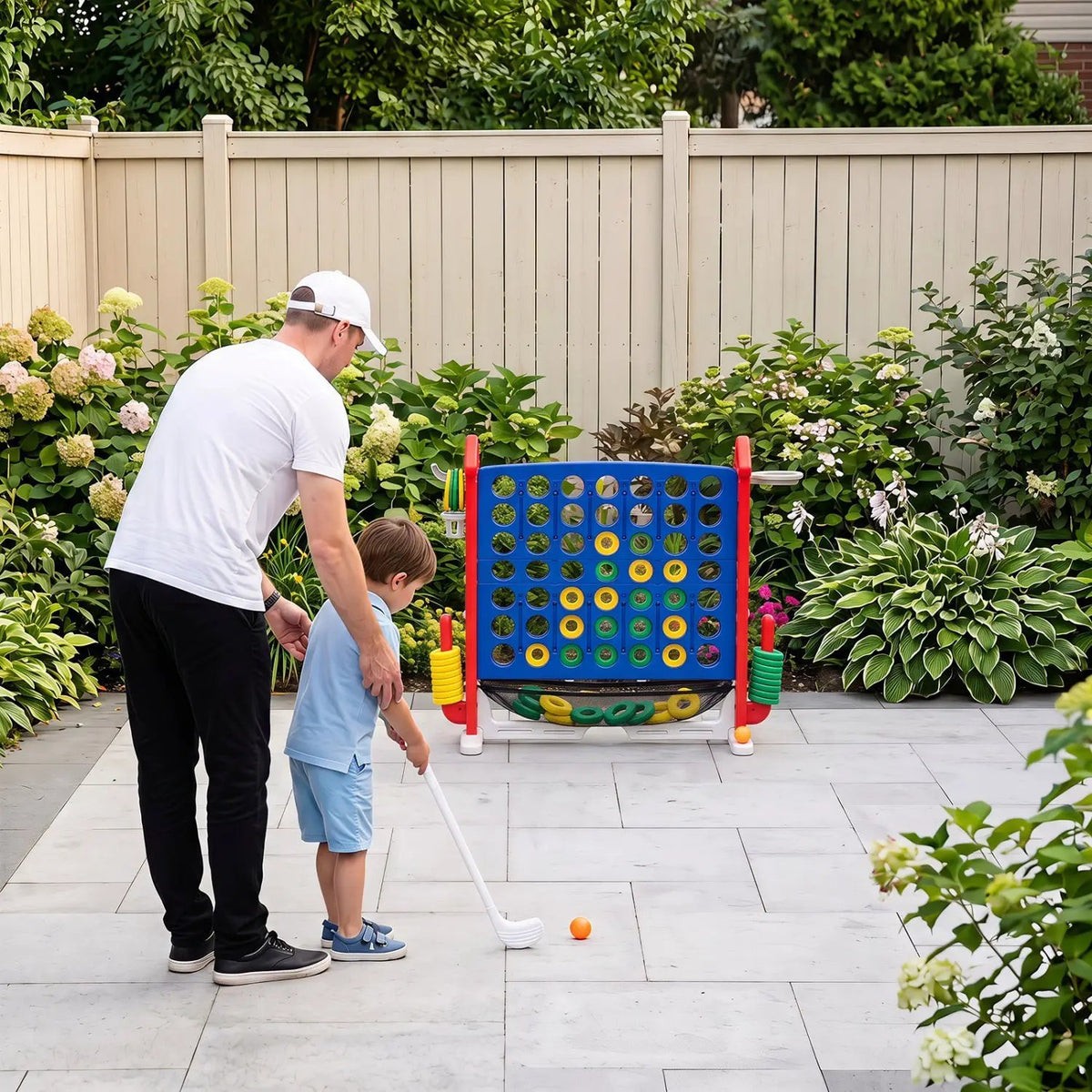 4-in-1 Adjustable Height Connect Game with Carry Bag, photo 9 of 24