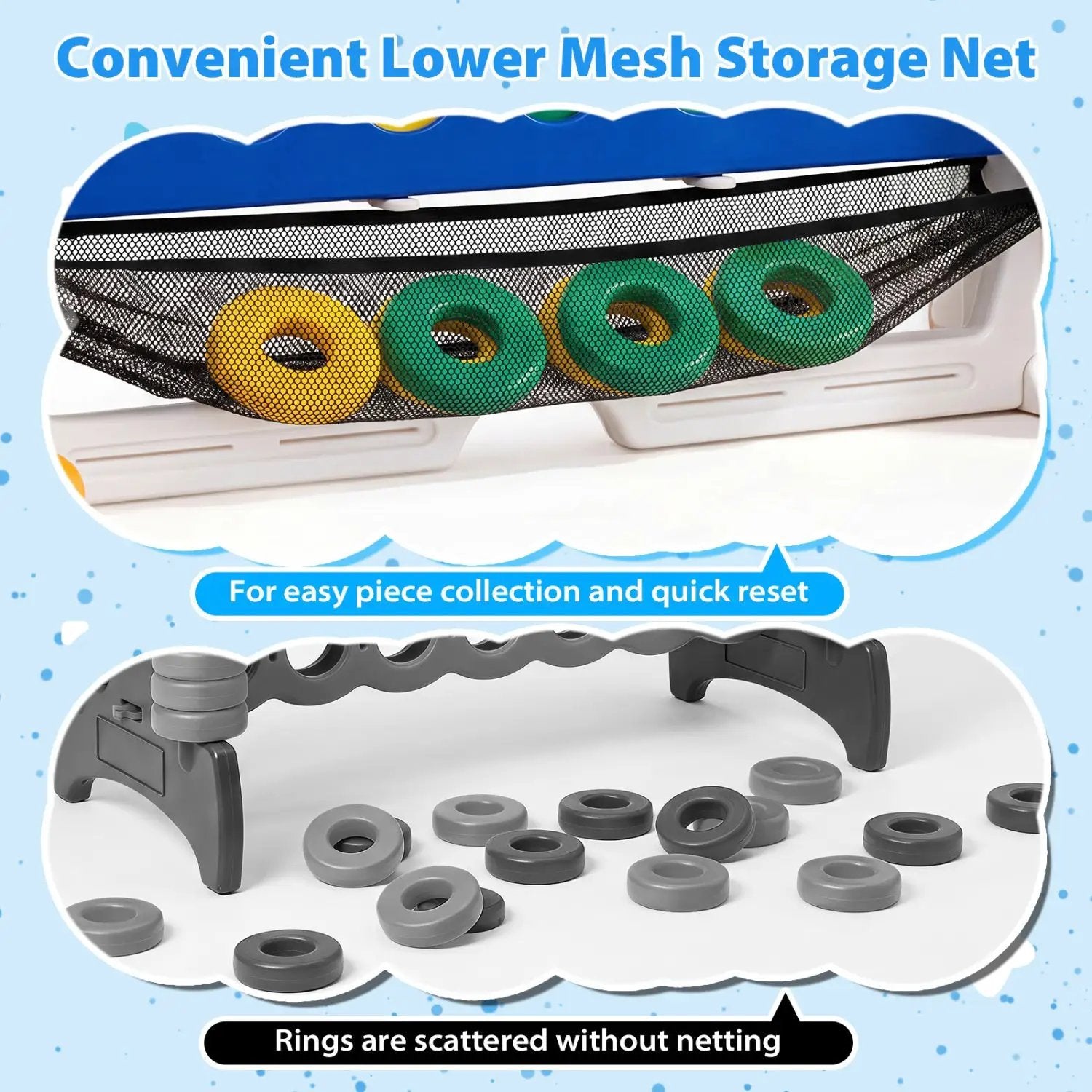 4-in-1 Adjustable Height Connect Game with Carry Bag by DirectDeals