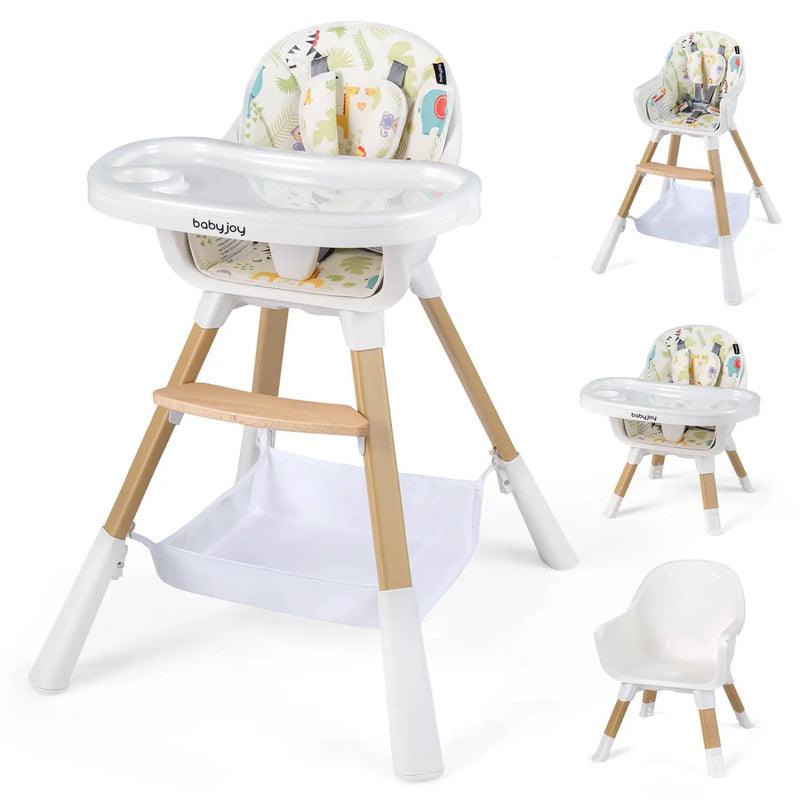 4 in 1 High Chair for Babies Convertible Toddler Highchair-Multicolor by DirectDeals