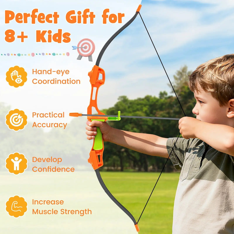 4 in 1 Throwing Target Set Kids Throwing Game with Bristle Target and 3 Throwing axes by DirectDeals