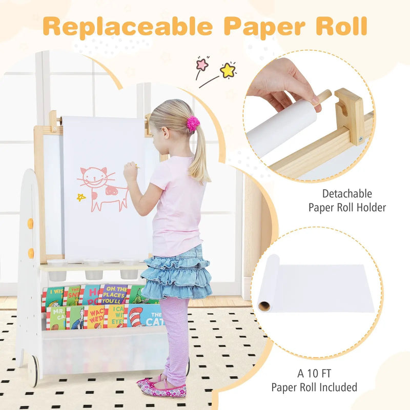 4-in-1 Toddler Activity Table Set with Magnetic Whiteboard and Chalk Board by DirectDeals