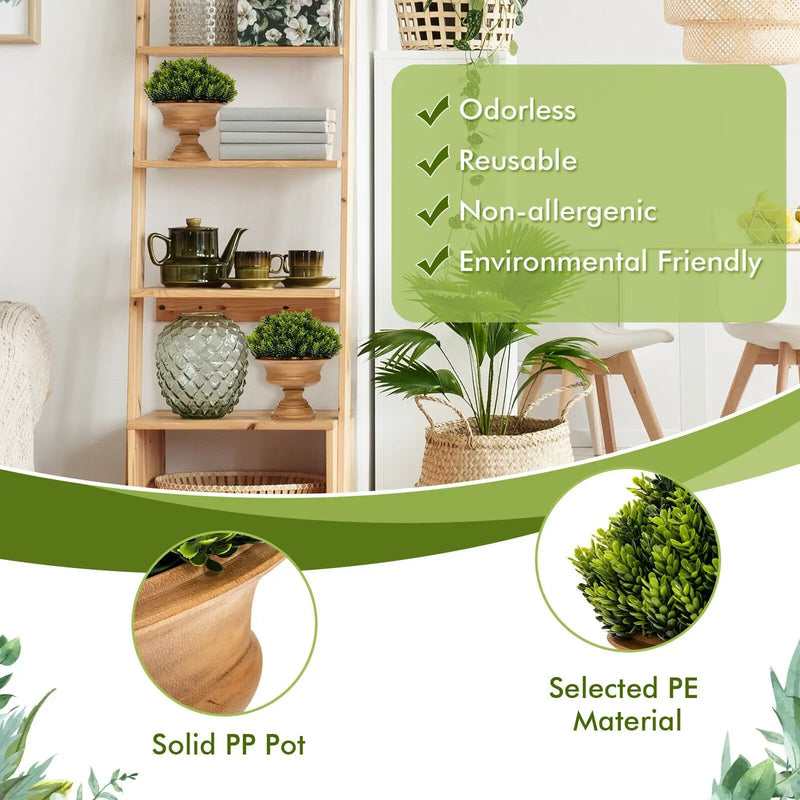 4 Pack Artificial Boxwood Topiary Trees by DirectDeals