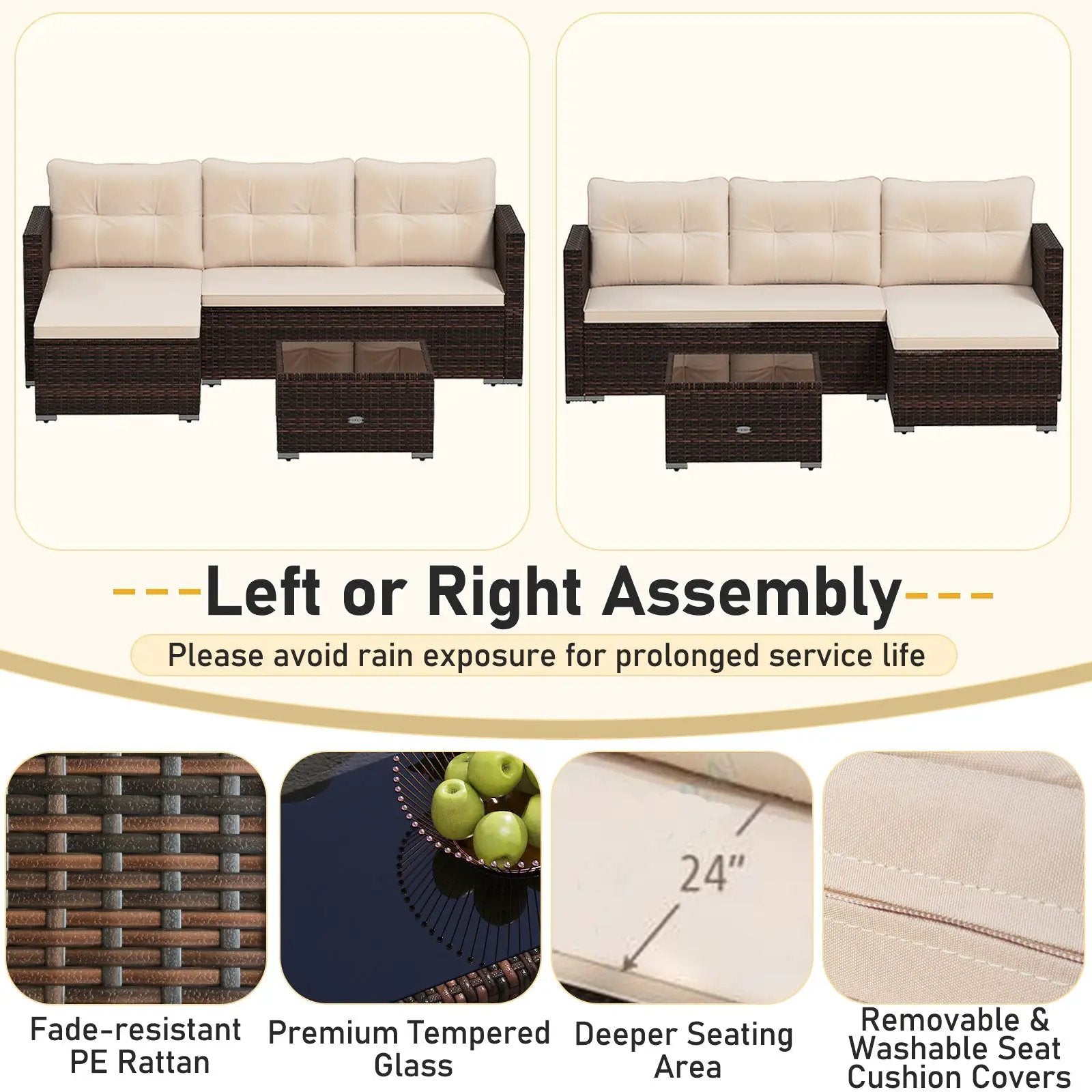 4 Pieces Outdoor Furniture Set with 32 Inch Fire Pit Table and Propane Tank Cover by DirectDeals