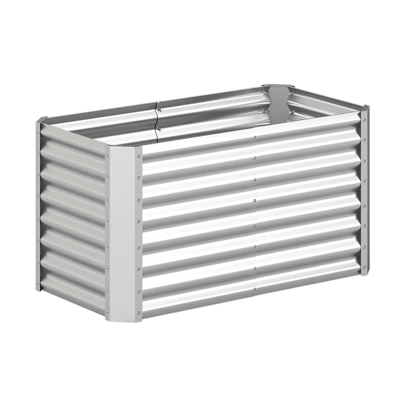 4 x 2 x 2 FT Galvanized Raised Garden Bed Rectangular Galvanized Metal Planter Box by DirectDeals