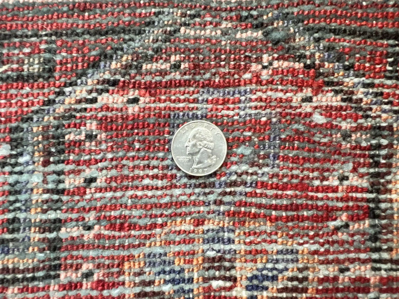 Antique Persian Tribal Rug 4x7, Red, Geometric Medallion, Handmade, Wool, Persian Zanjan Rug by Jewel Rugs