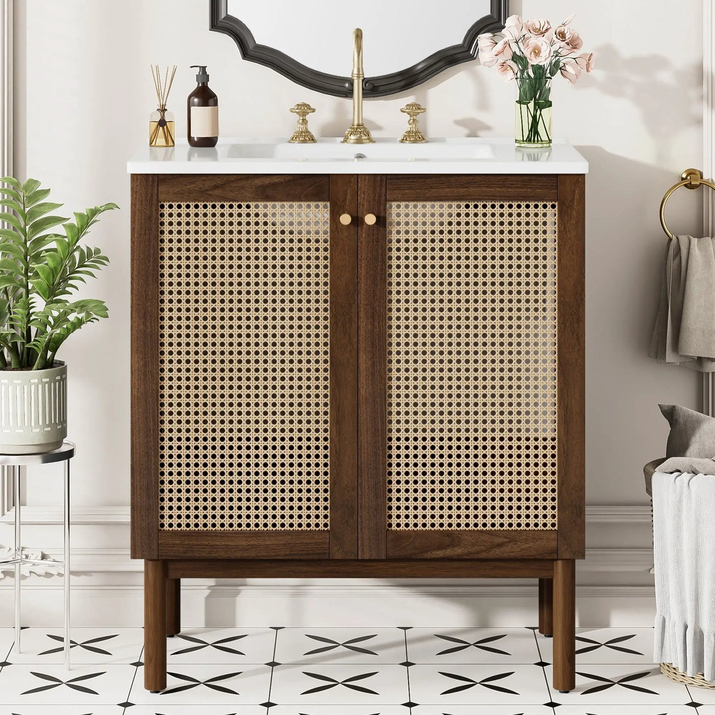Bathroom Vanity Cabinet With Doors, Soft Close Design by HouseOfZazla