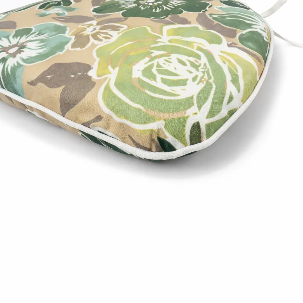 Outdoor Patio Chair Cushions - Water-Repellent U-Shape Thick Foam Seat Cushions with Ties by HouseOfZazla