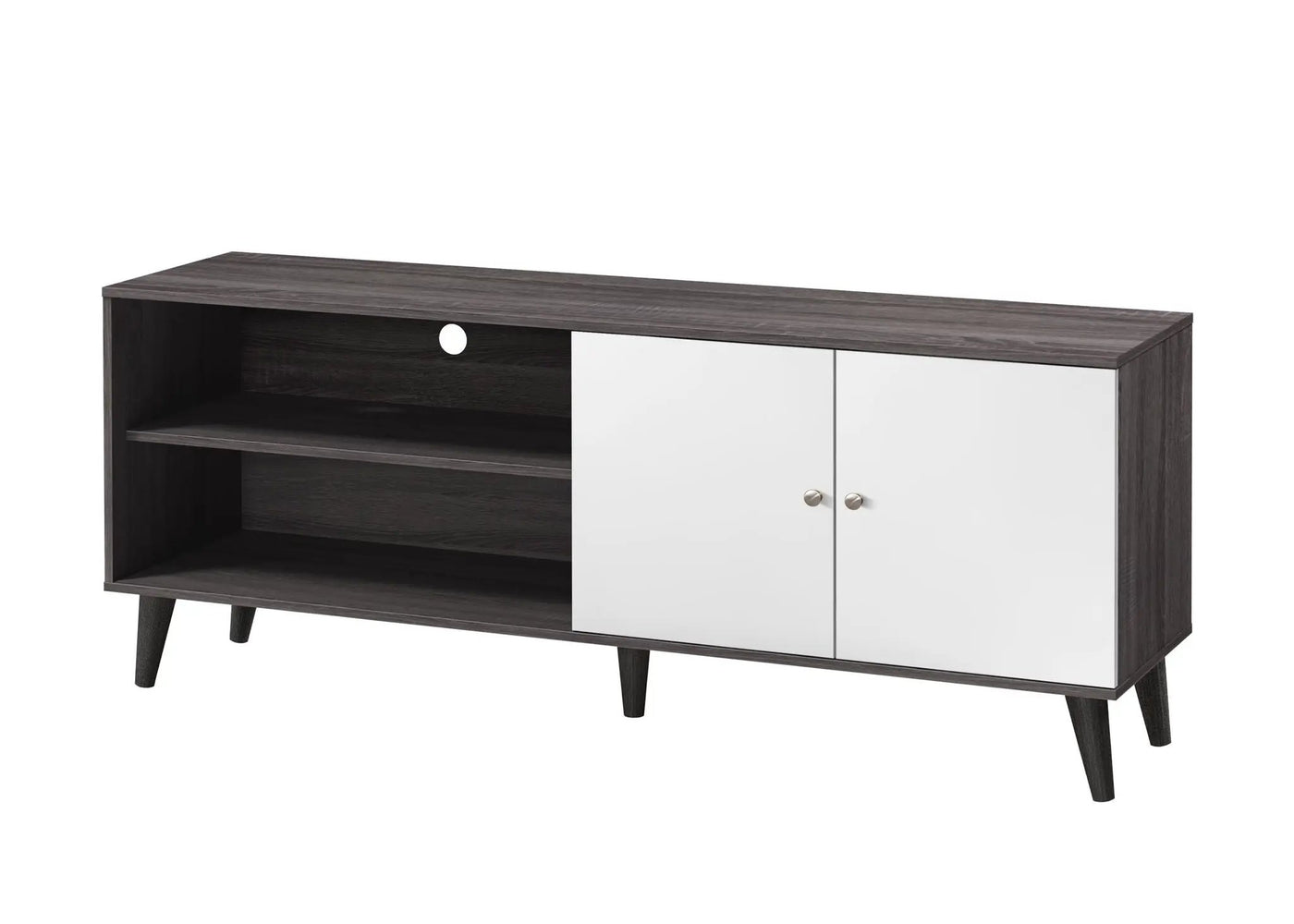 Amidon - TV Stand, With 2 Storage Shelves And 1 Cabinet by HouseOfZazla
