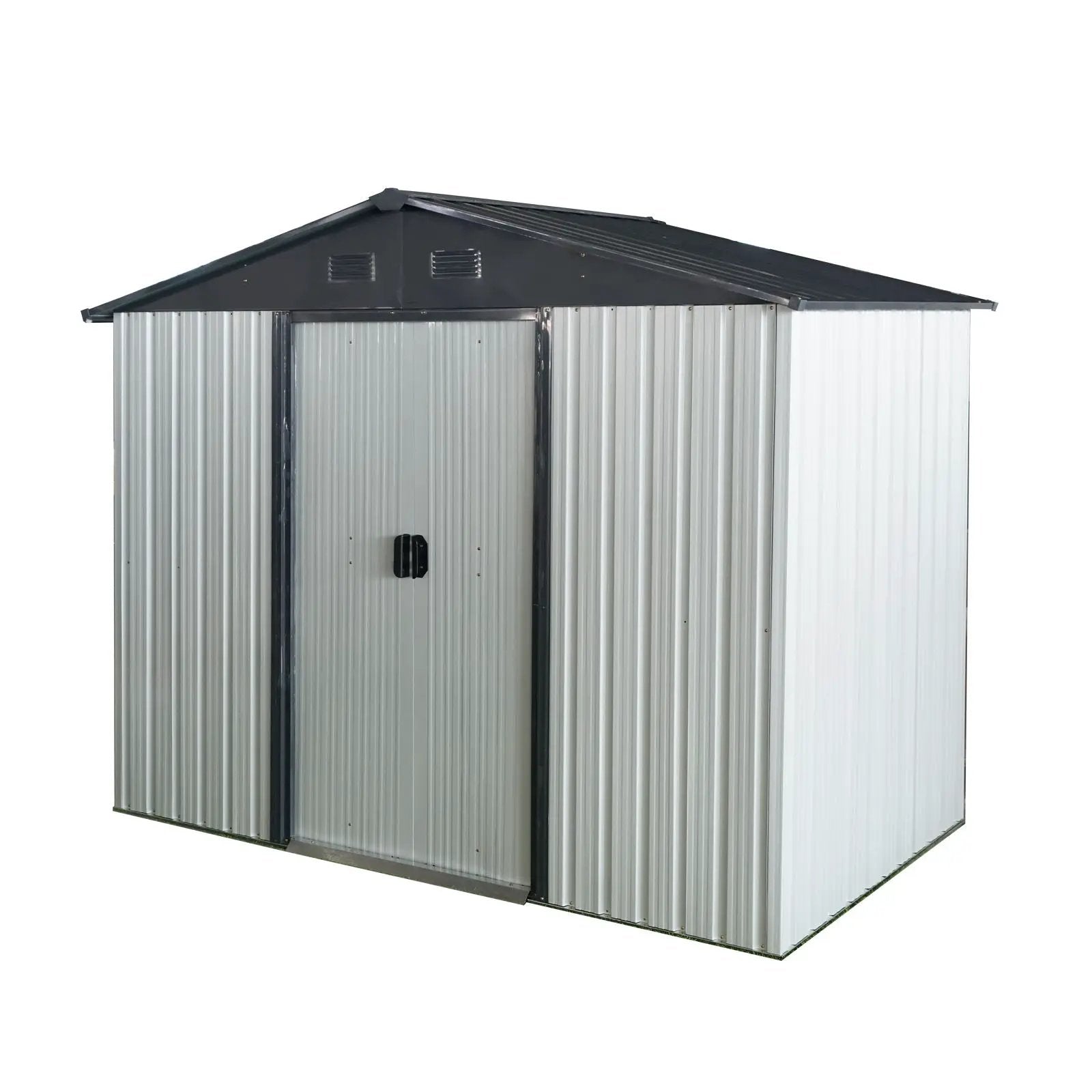 Outdoor Metal Storage Shed With Sliding Door And Foundation For Backyard, Patio, Lawn by HouseOfZazla