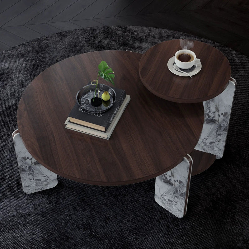 Coffee Table Set With Center Table & Side Table by HouseOfZazla