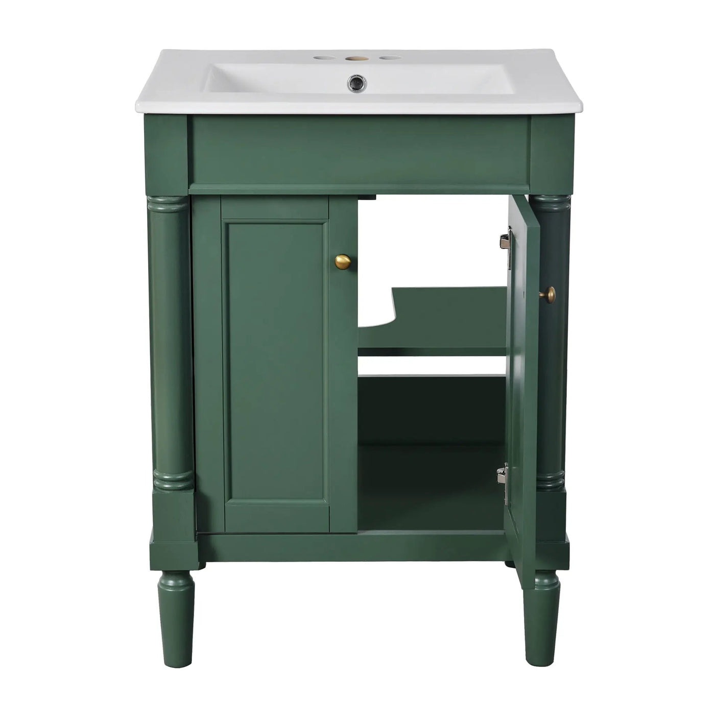 Bathroom Vanity With Top Sink, 2 Tier Storage Cabinet by HouseOfZazla