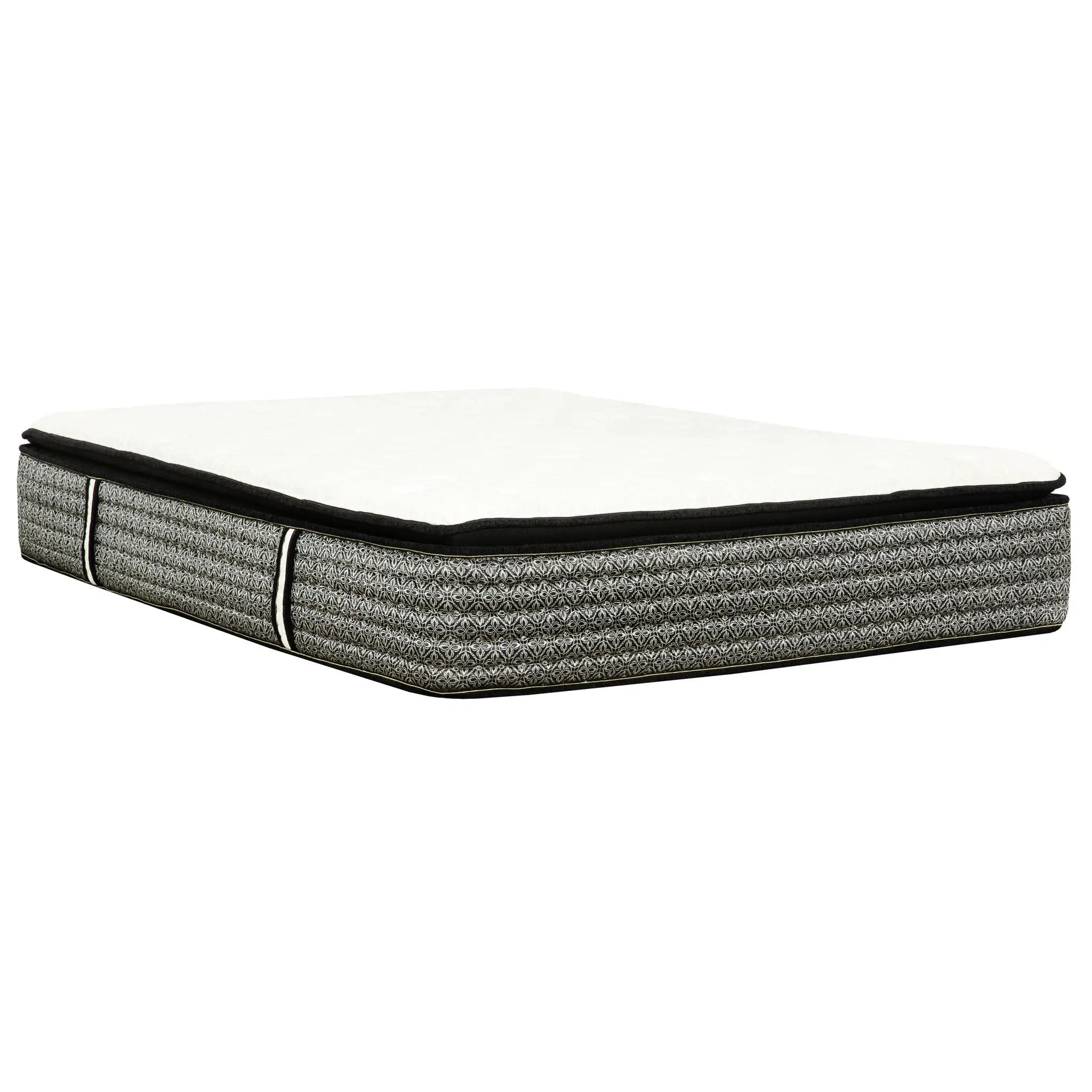 14" Premium Hybrid Mattress In A Box Plush Gel Memory Foam Top With Cooling Technology - Gray / White - Queen by Unique Piece Furniture