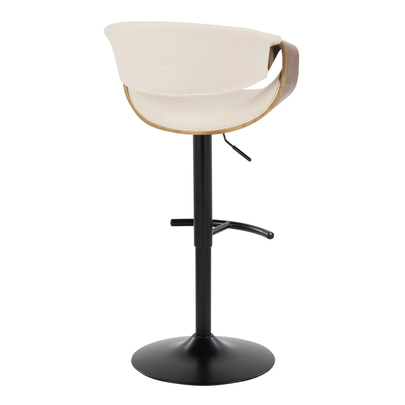 Curvo - Mid Century Modern Adjustable Barstool With Swivel & Rounded T Footrest (Set of 2) by HouseOfZazla