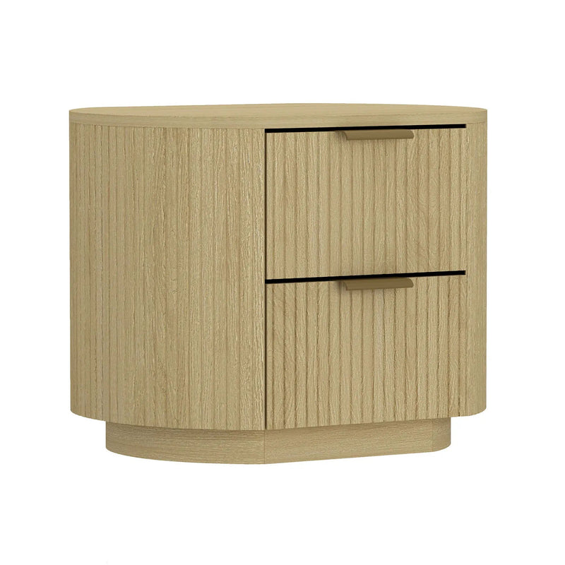 Olivia - Nightstand & 2 Drawers - Oak by HouseOfZazla