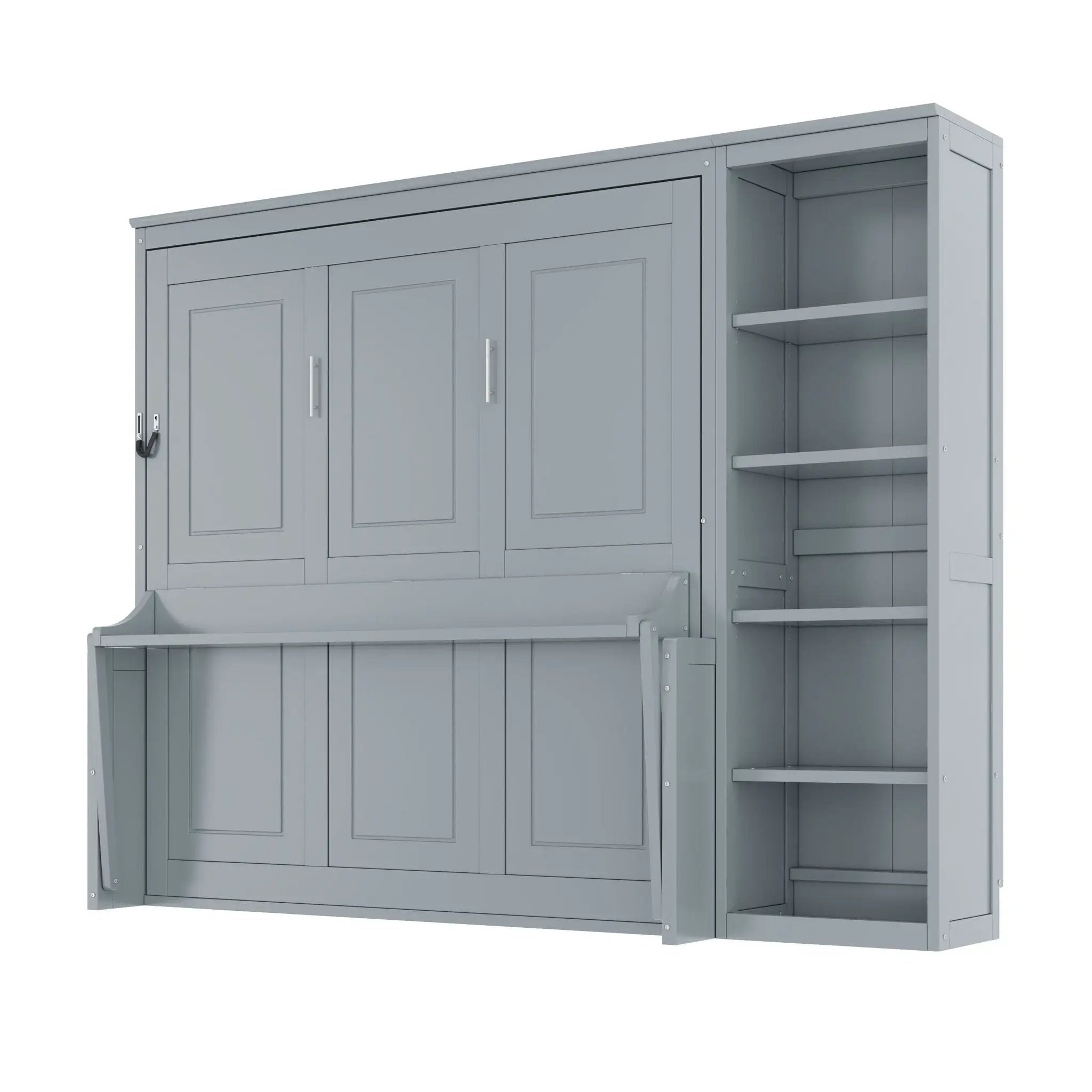 Sturdy Murphy Bed With Desk And Bookshelf by Unique Piece Furniture