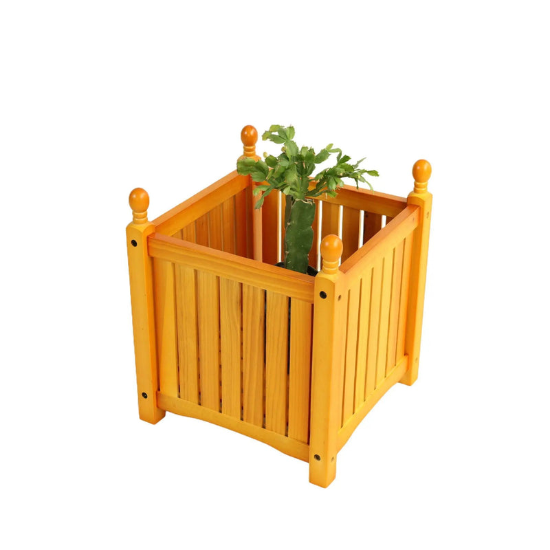 Square Outdoor Flower And Herb Pot - Teak by Unique Piece Furniture