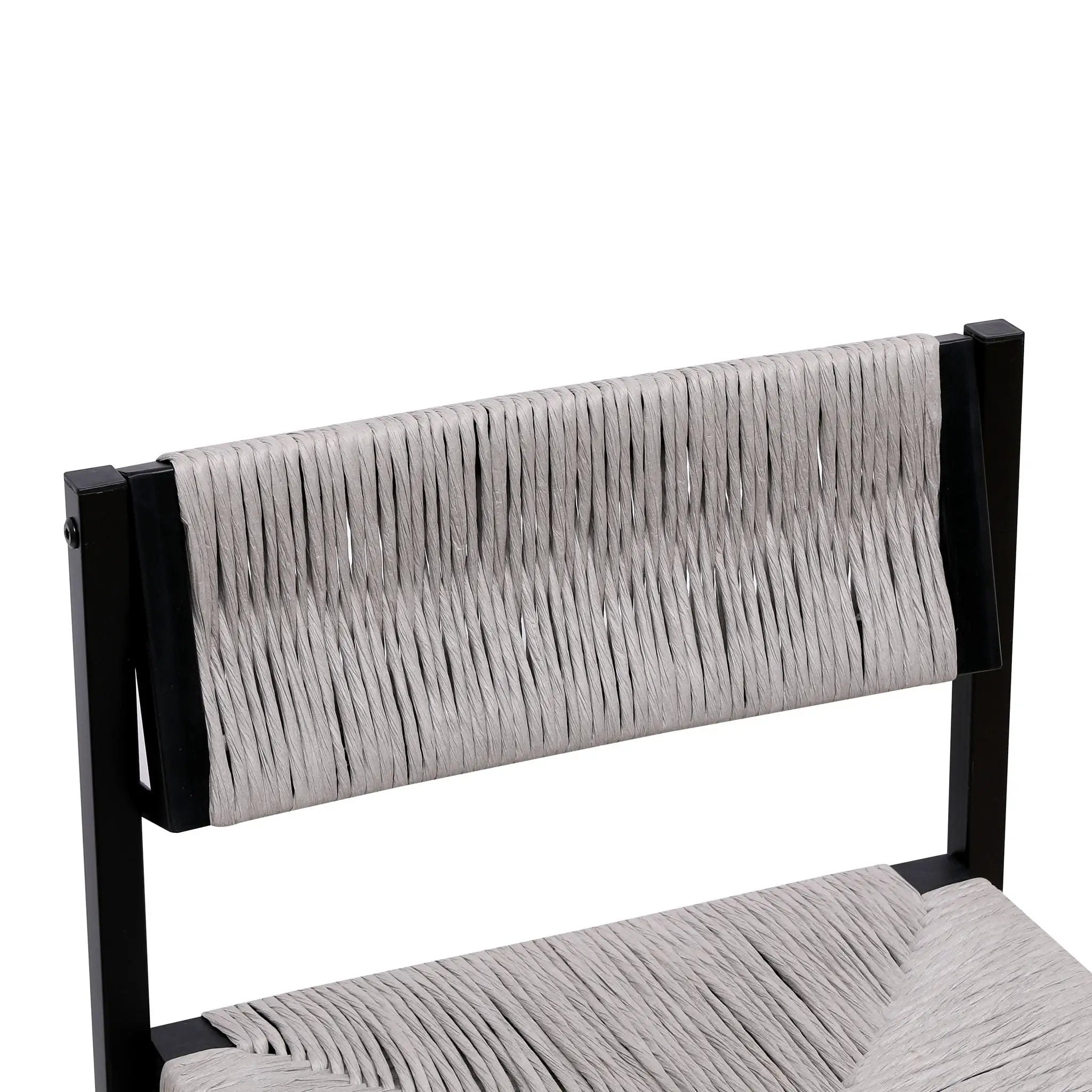 Bar Stools Paper Rope Weave Dining Chairs With Back Hand Weave Stools For Kichen Island, Bar & Counter (Set of 2) by HouseOfZazla