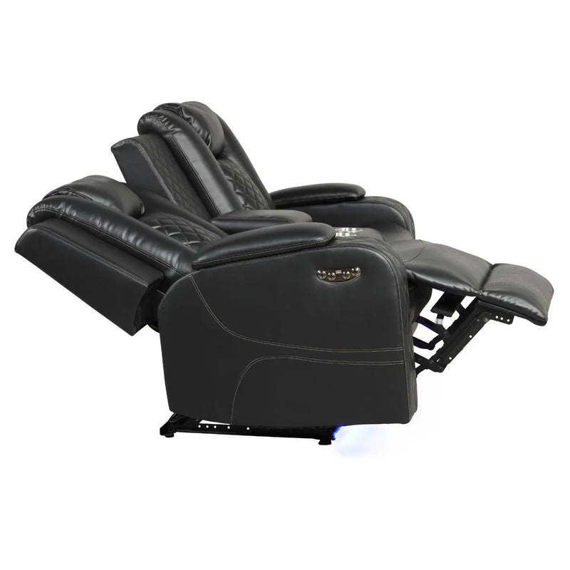 Benz - Power Recliner Set With LED Lighting And USB Charging by HouseOfZazla