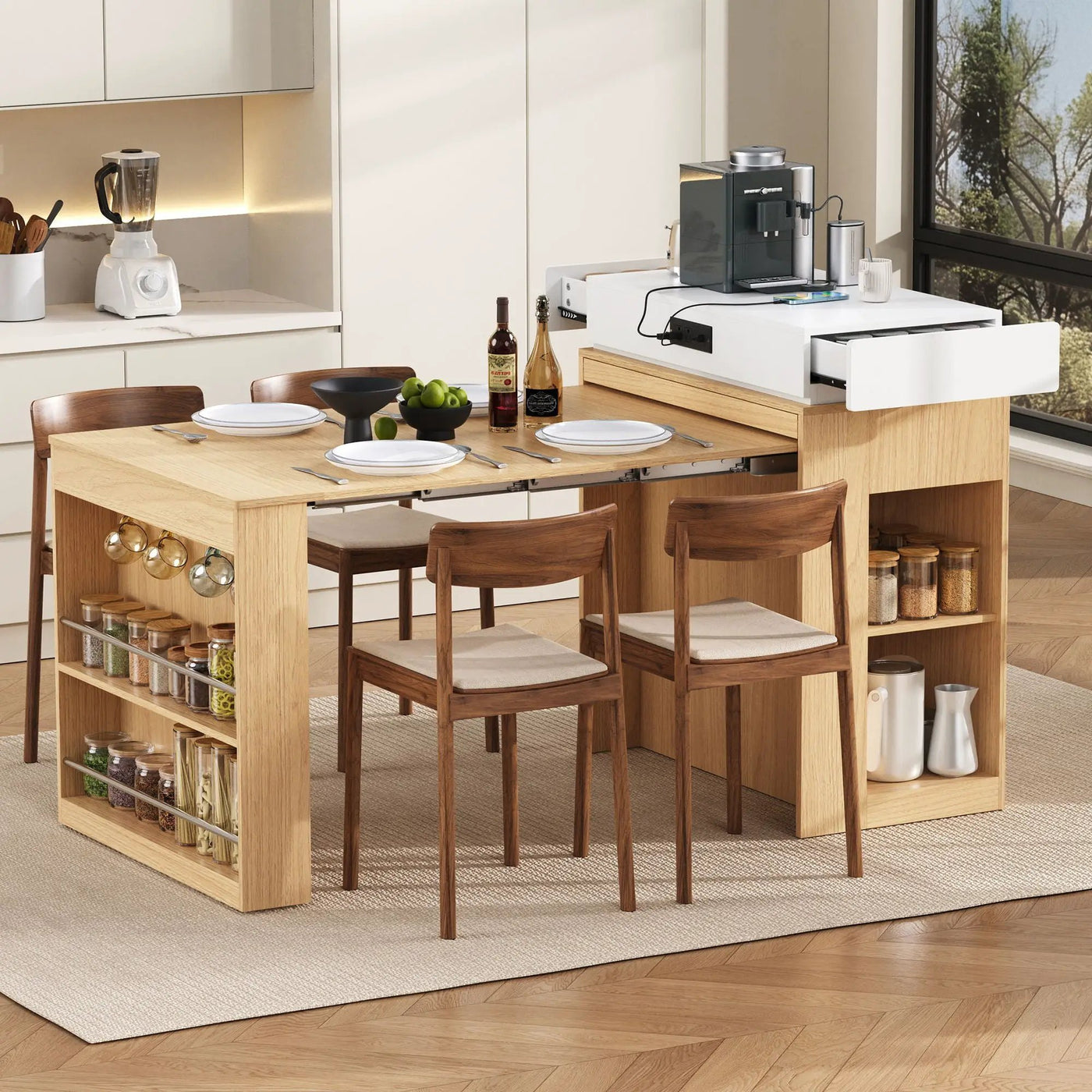 Extendable Dining Table With Folding Top by Unique Piece Furniture