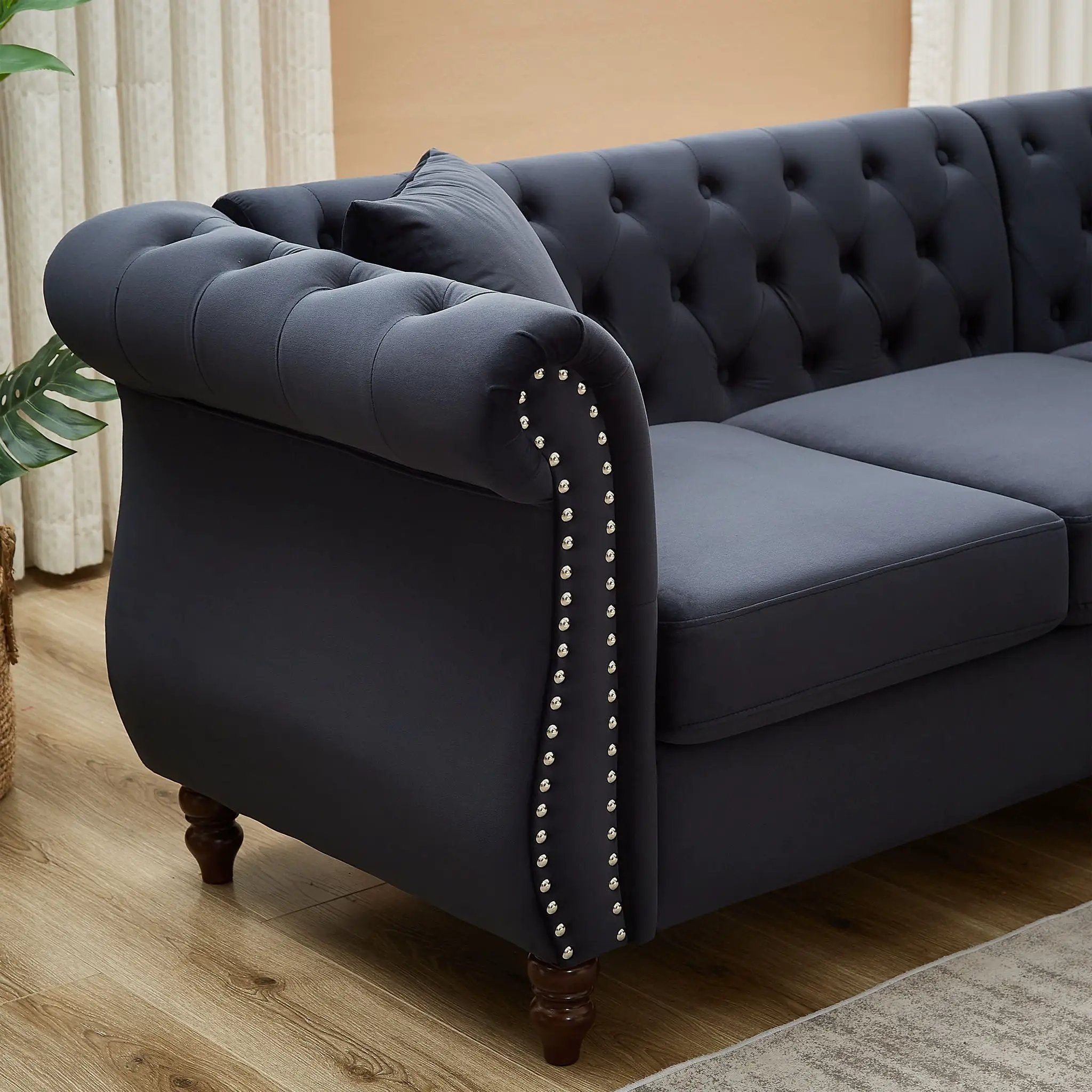 Streamline Modern L-Shaped Corner Sofa by HouseOfZazla