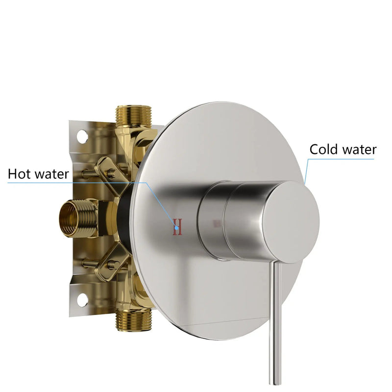 Shower Faucet Set With 10" Rainfall Shower Head And Valve - Brushed Nickel by HouseOfZazla