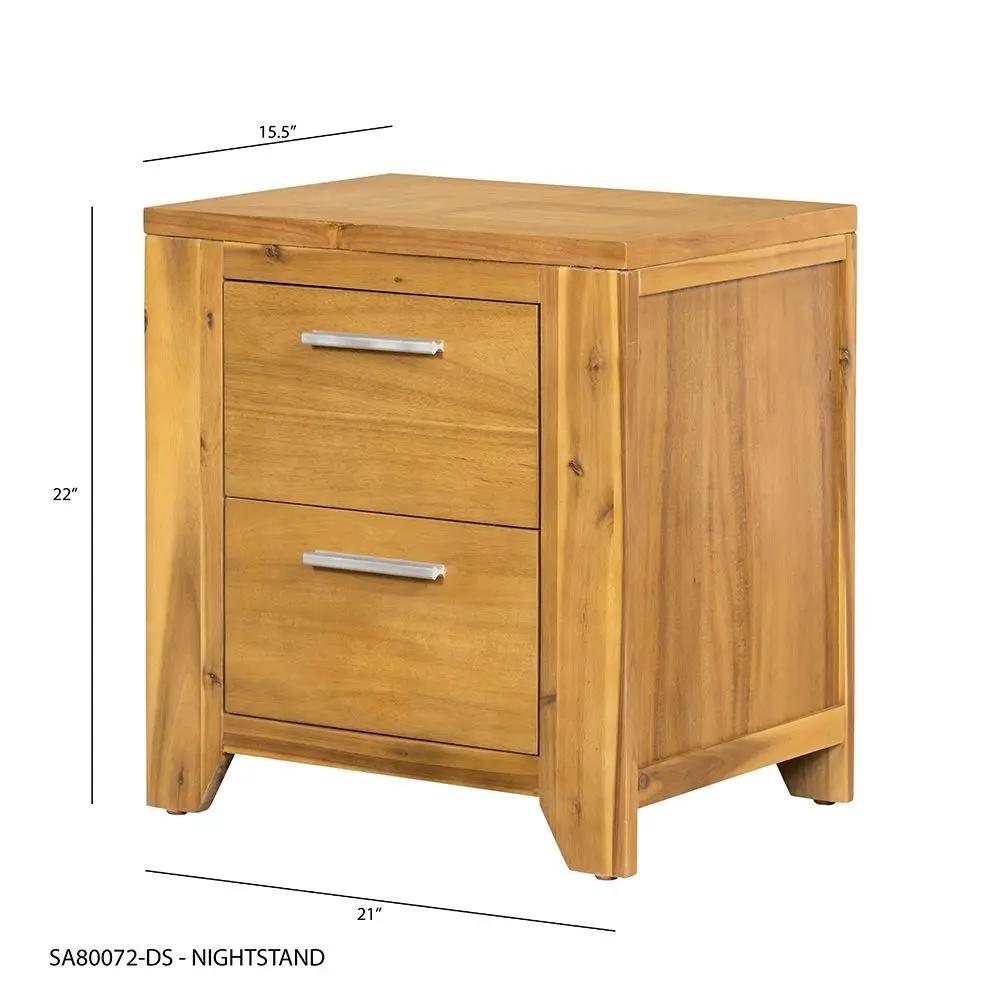 Nightstand - Natural Wood / Brown by Unique Piece Furniture