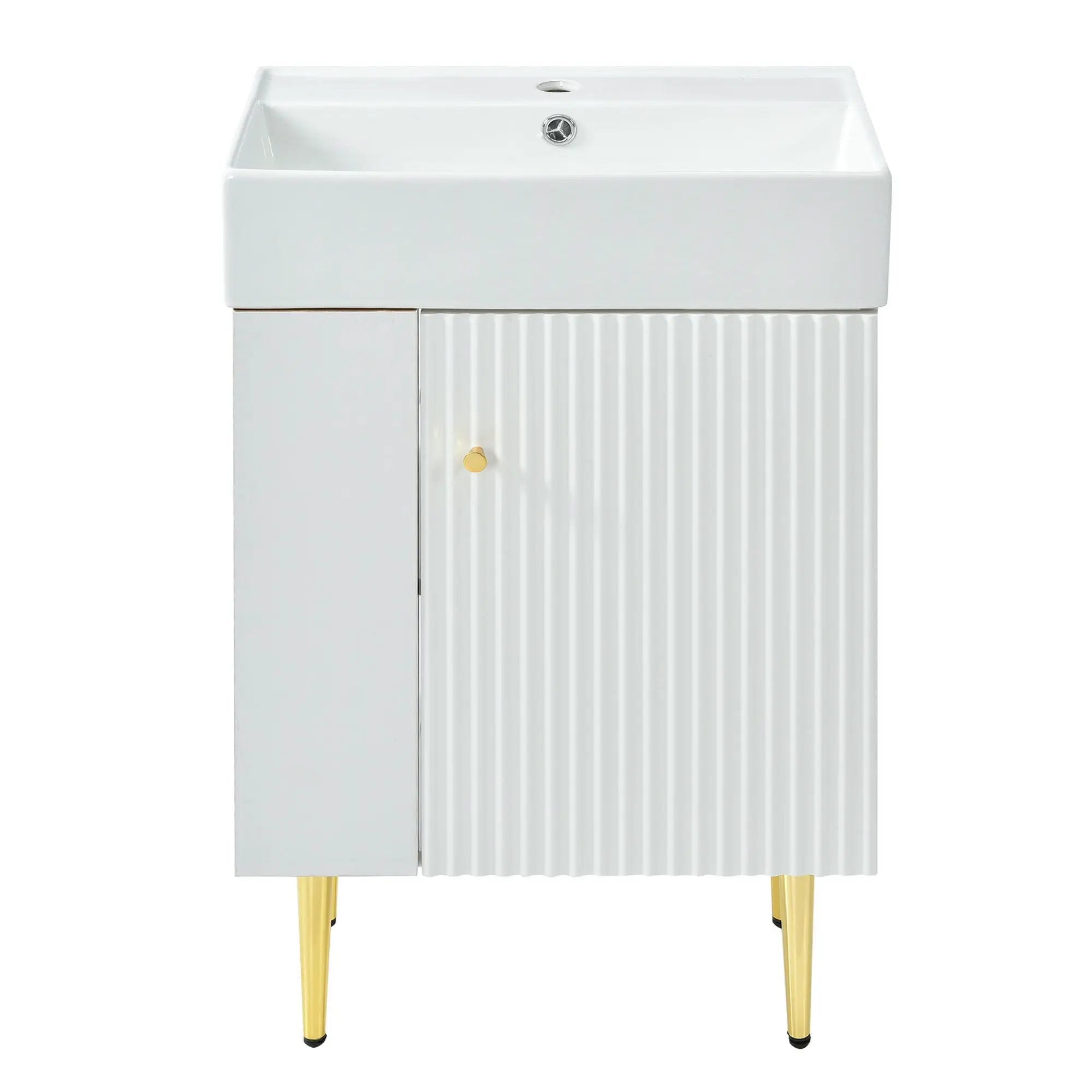 Bathroom Vanity, Combo Cabinet, Bathroom Storage Cabinet, Single Ceramic Sink by Unique Piece Furniture