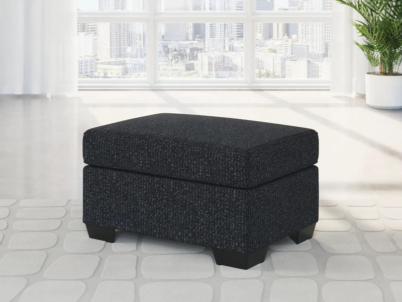 Jasmine Peaks - Ottoman - Coal by Unique Piece Furniture