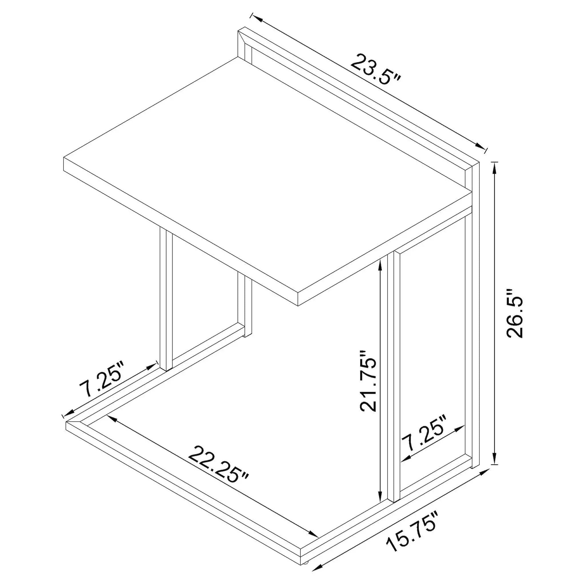 Rectangular Top Snack Table