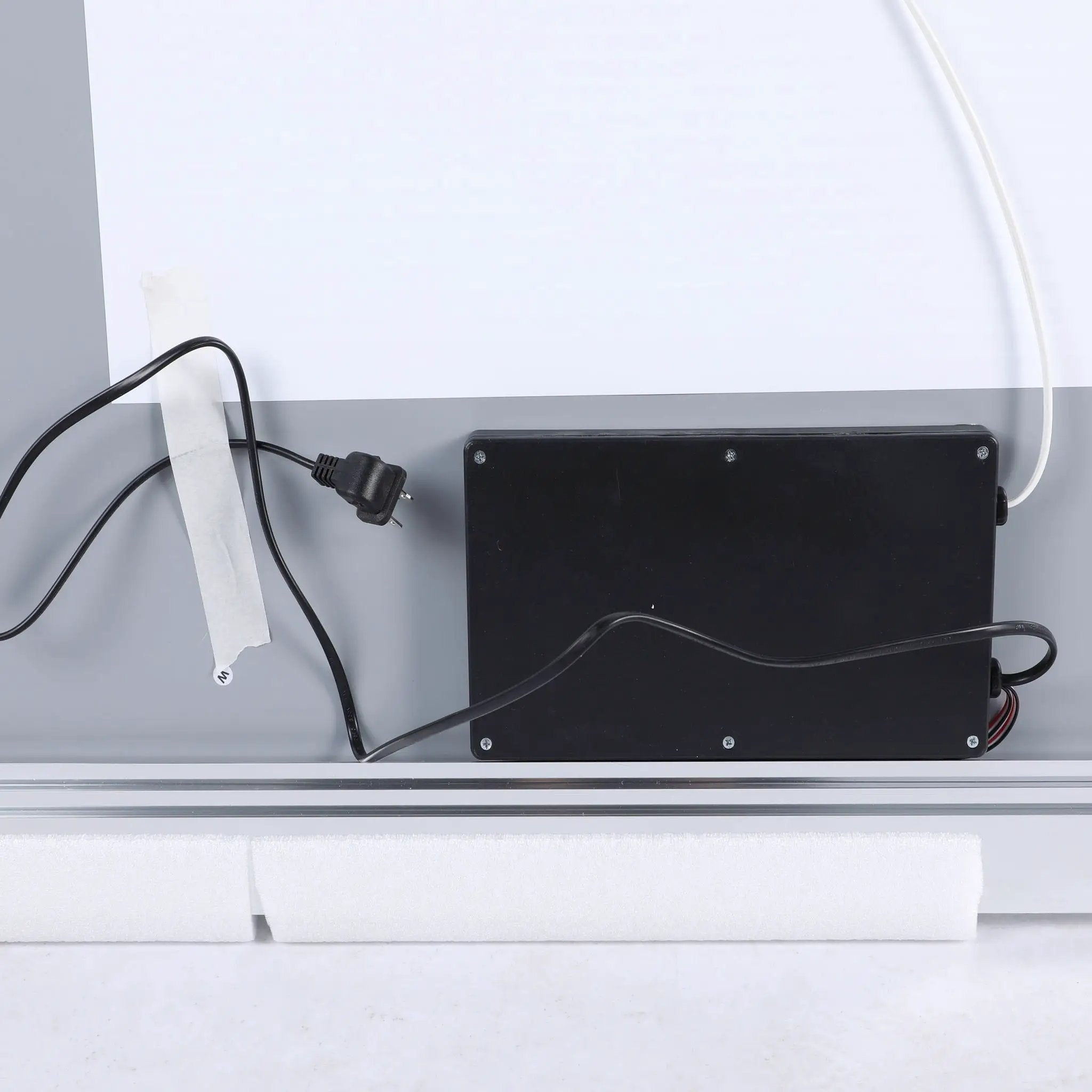 Modern LED Bathroom Vanity Mirror With Aluminum Frame, 45° Beveled Lights, Anti Fog - Silver by HouseOfZazla