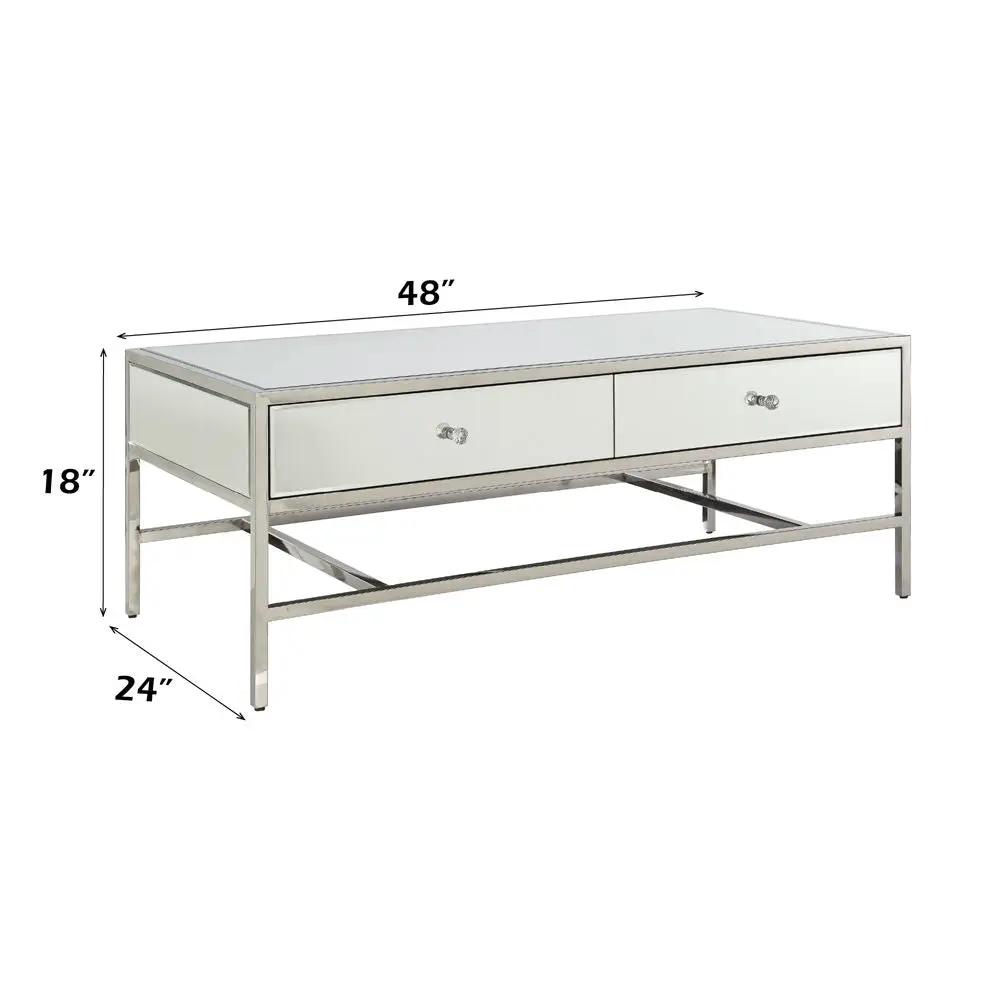 Weigela - Coffee Table - Mirrored & Chrome by Unique Piece Furniture