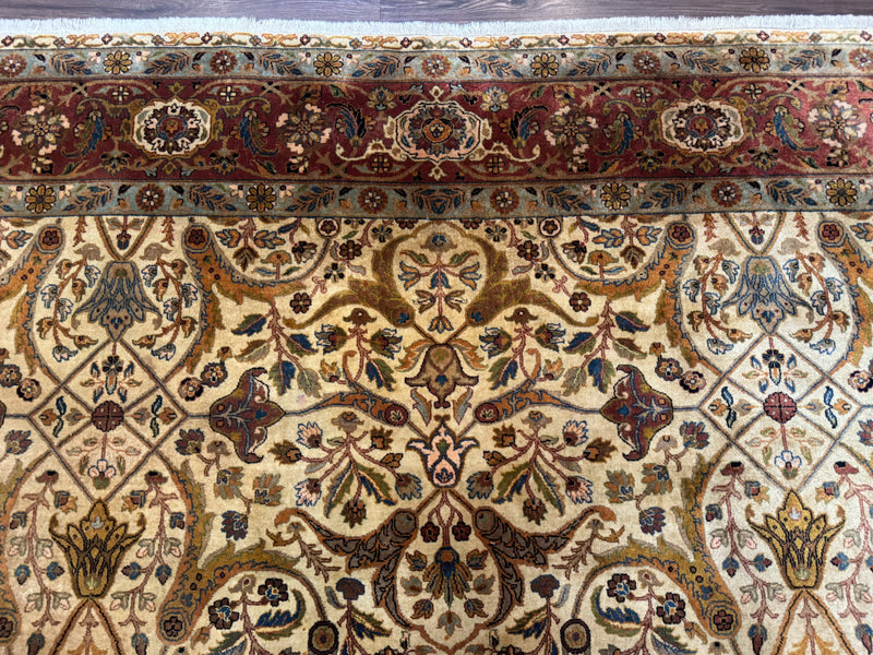 Indo Persian Rug 8x10, Teawash Bidjar Carpet, Allover Pattern by Jewel Rugs