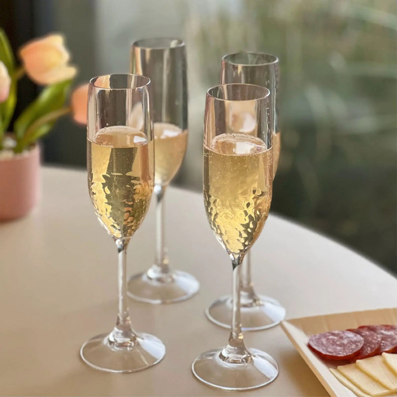 Tritan Lexington - Unbreakable Plastic Champagne Flutes, Durable Glass Alternative (Set of 4), 6Oz - Clear by HouseOfZazla