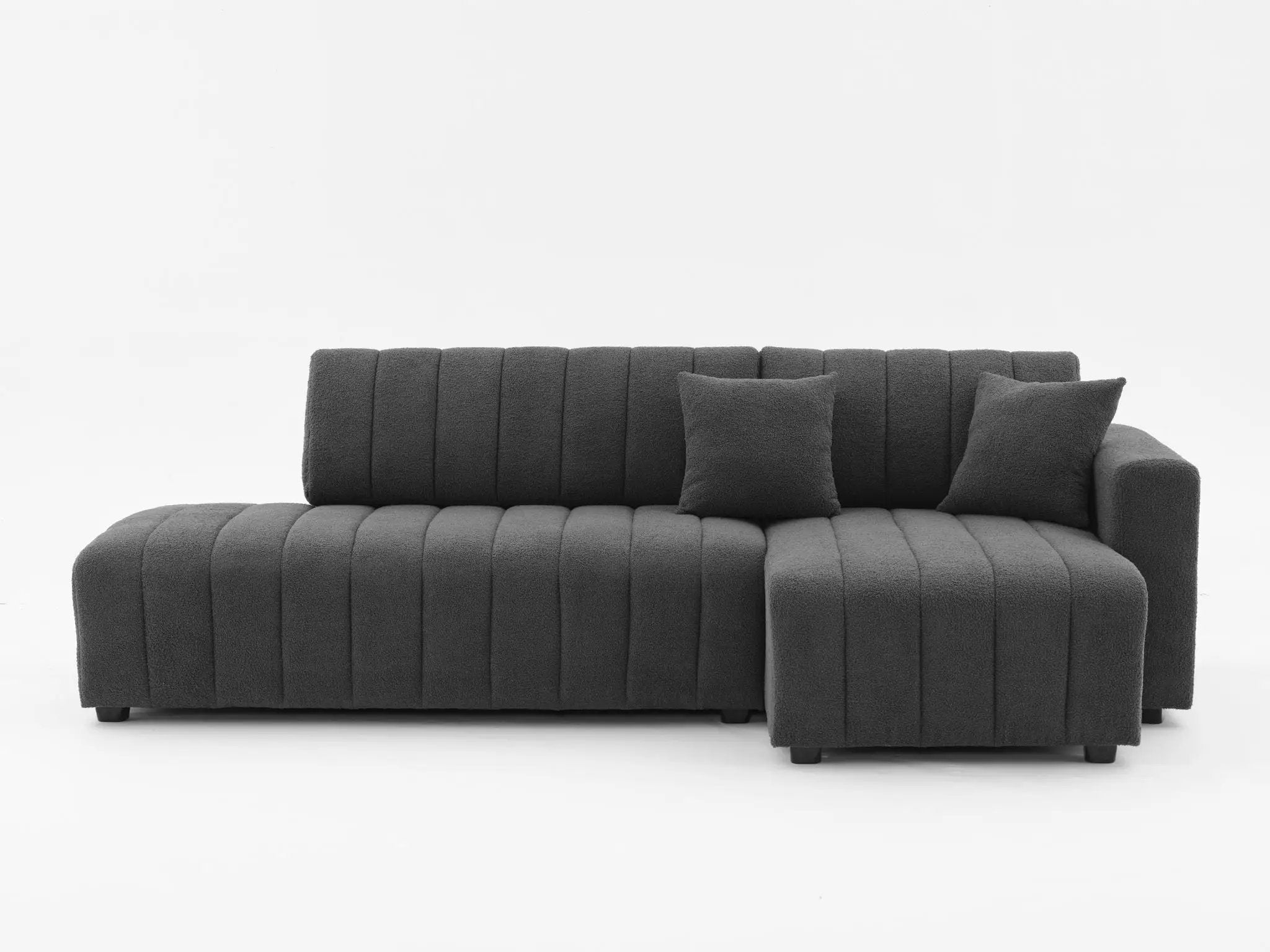 Jessica - Lamb Wool Sectional Sofa With Chaise by HouseOfZazla