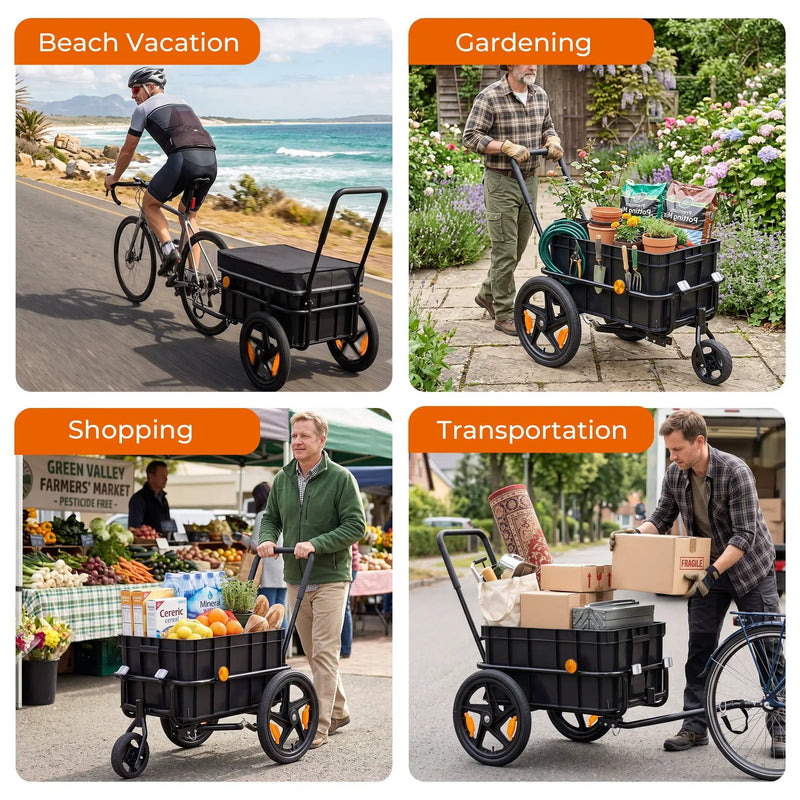 2-in-1 Bike Cargo Trailer Pushcart by HouseOfZazla