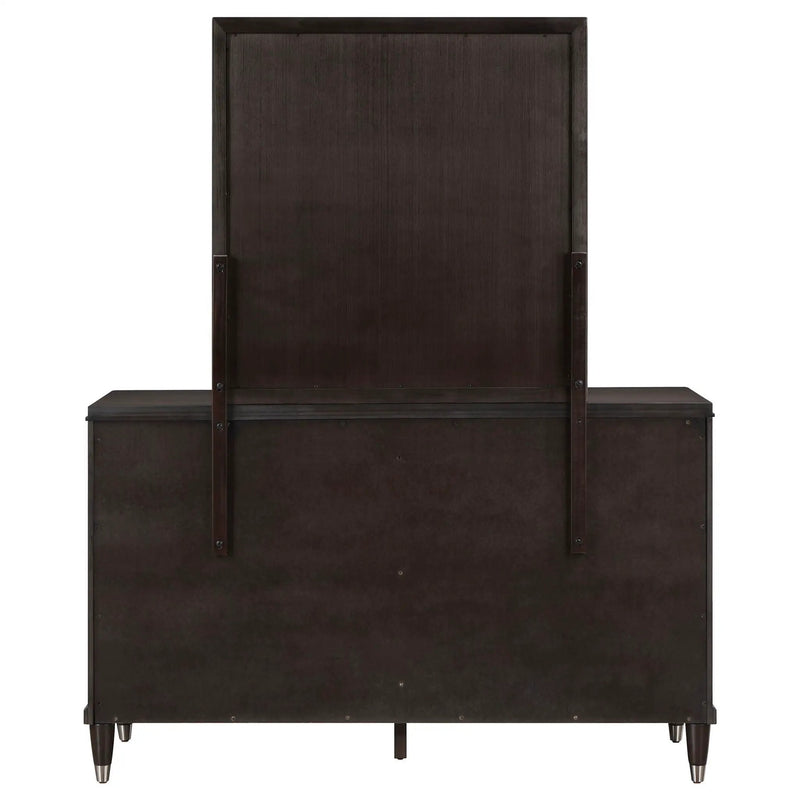 Emberlyn 6-drawer Dresser with Mirror Brown by Unique Piece Furniture
