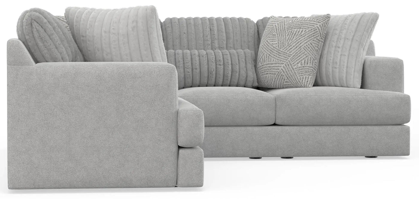 Logan - Upholstered Sectional With Comfort Coil Seating And Accent Pillows Included by Unique Piece Furniture