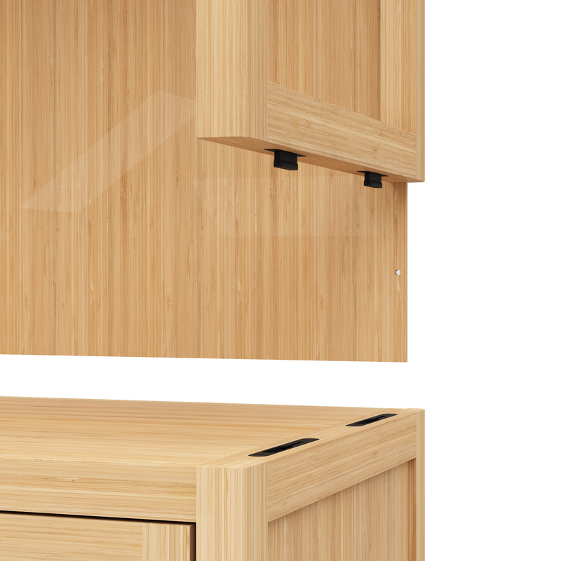 Large Capacity Multifunctional Bamboo Storage Cabinet by HouseOfZazla
