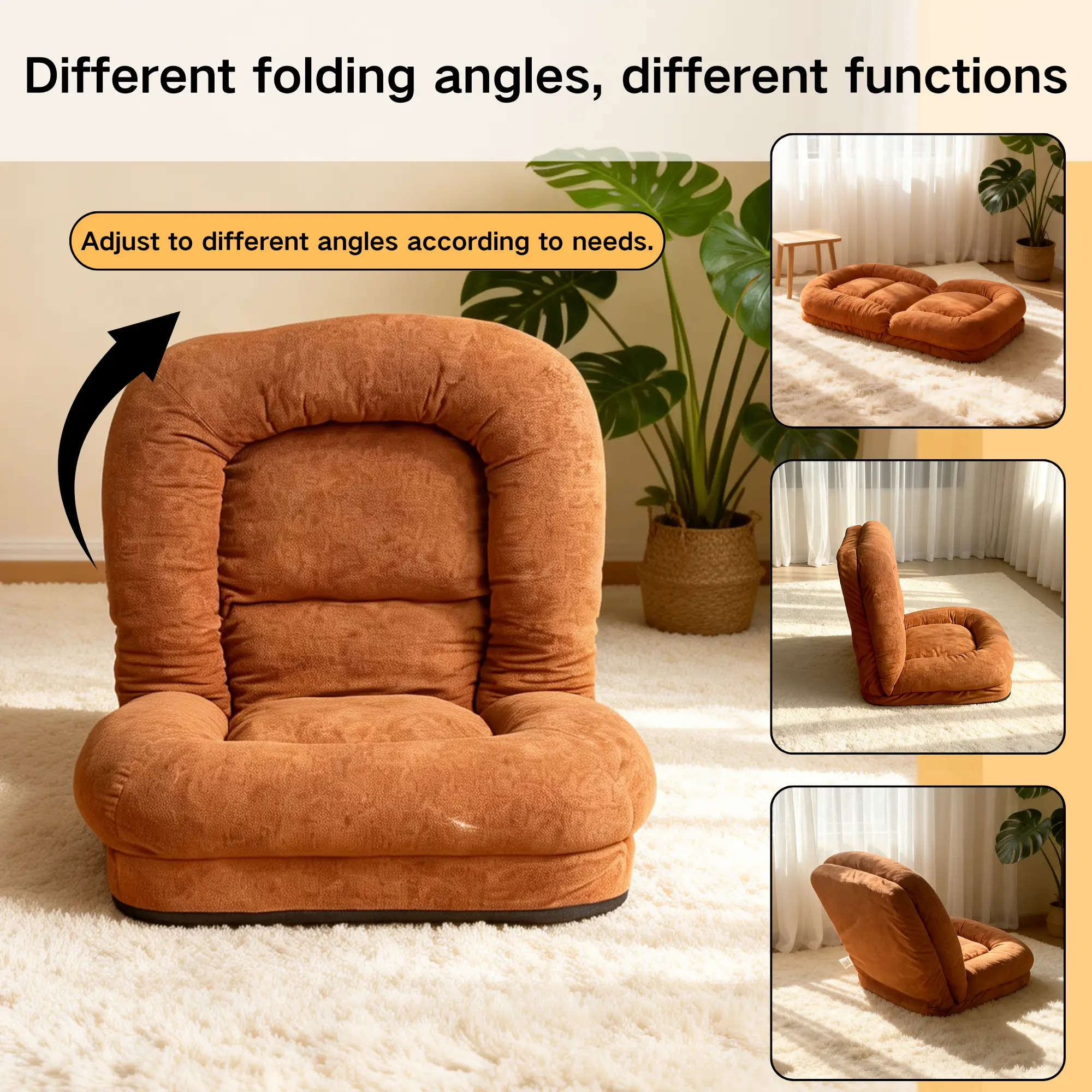 Egg Tart Lazy Sofa - Multi-Segment Folding by HouseOfZazla