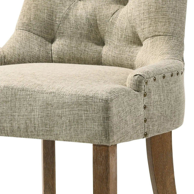 Yotam - Side Chair (Set of 2) - Beige / Oak by Unique Piece Furniture
