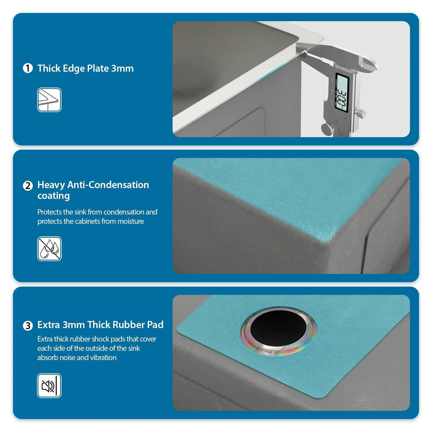 Modern Double Bowl Undermount Sink Design With 10" Deep Basins by HouseOfZazla