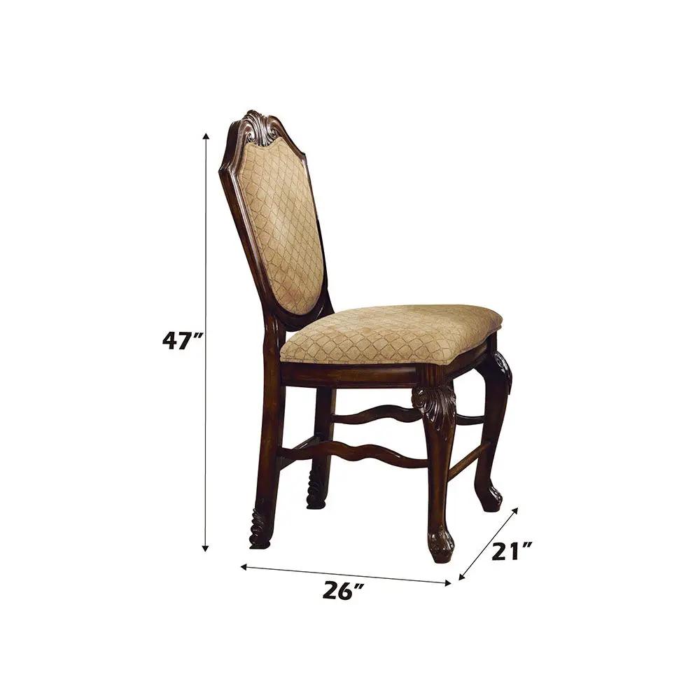 Chateau De Ville - Counter Height Chair (Set of 2) - Fabric & Espresso by Unique Piece Furniture