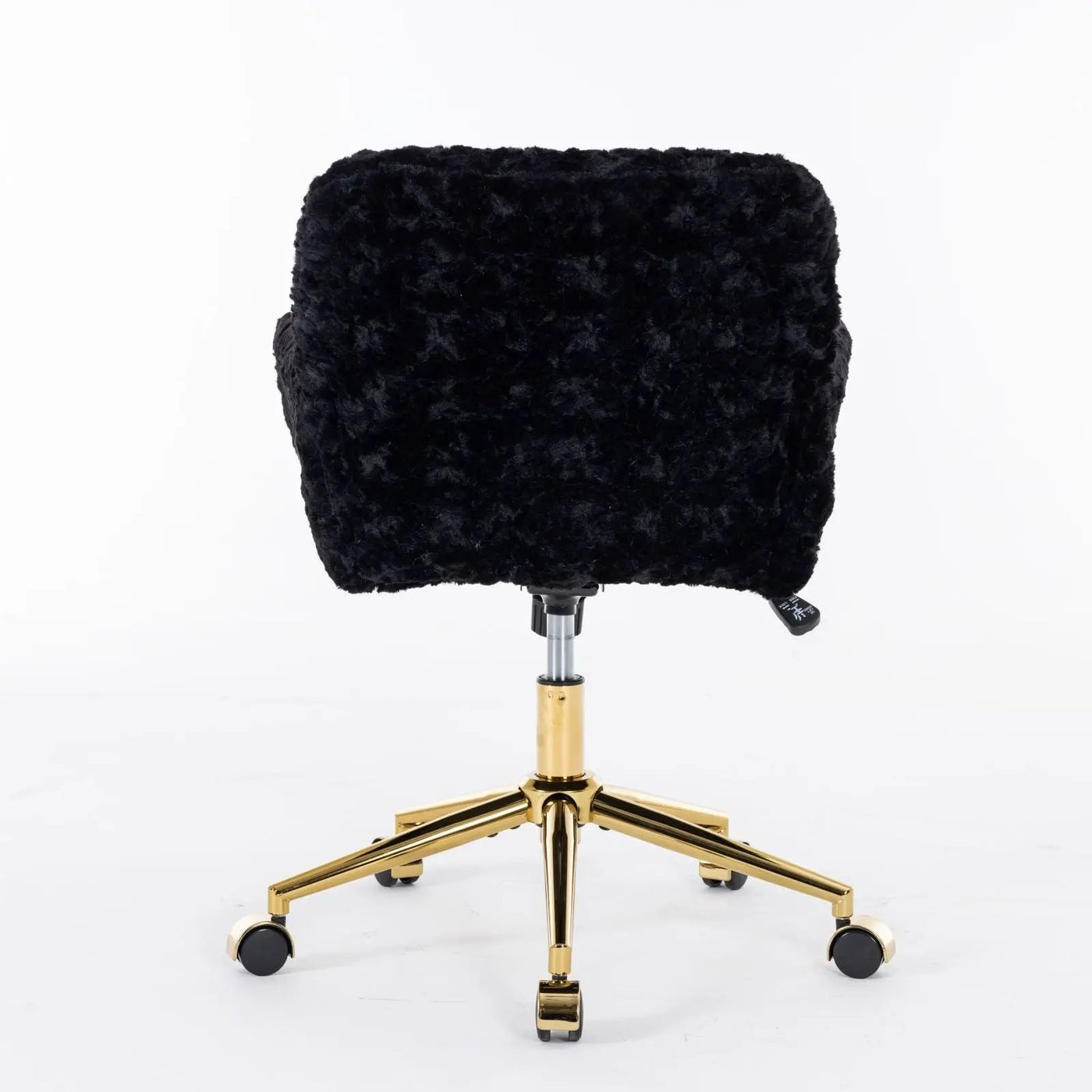 Office Chair, Artificial Rabbit Hair Home Office Chair With Metal Base, Adjustable Desk Chair Swivel Office Chair, Vanity Chair by HouseOfZazla