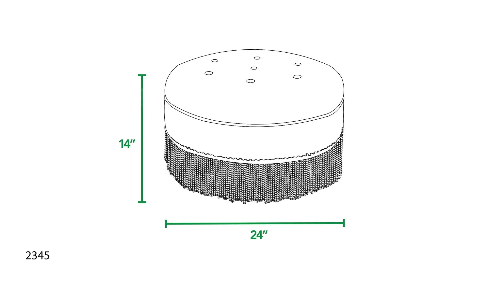 Yolanda - Round Upholstered Accent Ottoman by Unique Piece Furniture