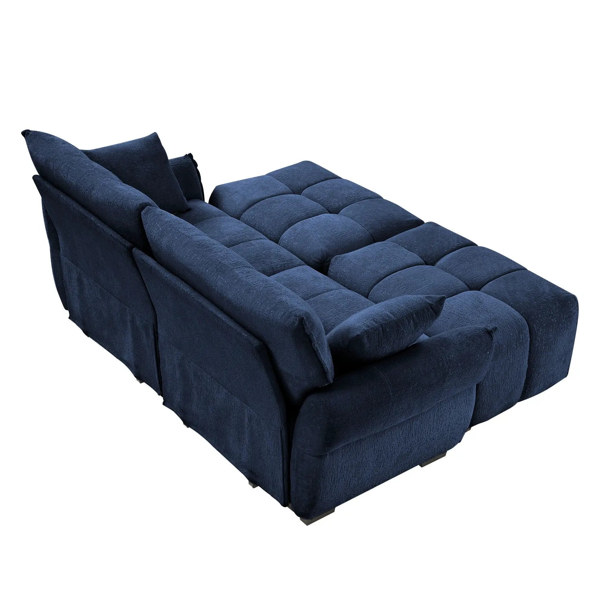 Sofa Set With Ottoman And Pillows, Textured, High Resilience Cushions by Unique Piece Furniture