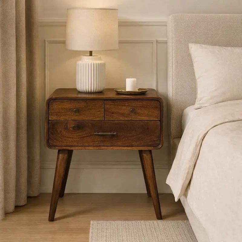 Avora - 3 Drawer Nightstand - Brown by Unique Piece Furniture