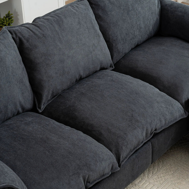 Convertible Combination Sofa With Footstools With Storage by Unique Piece Furniture