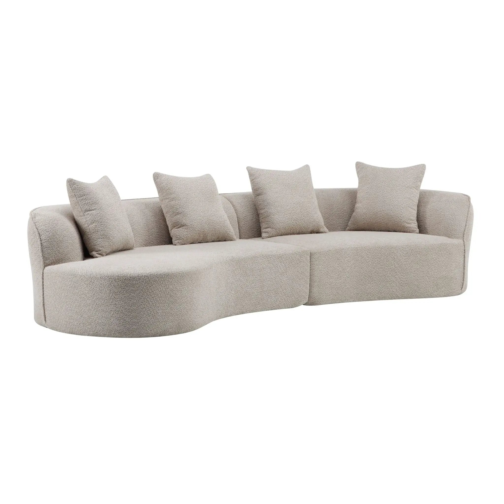 Elegant Curved Sectional Sofa With Full Foam Comfort by HouseOfZazla